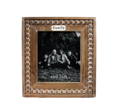 Family Wood Frame with Bead Detail