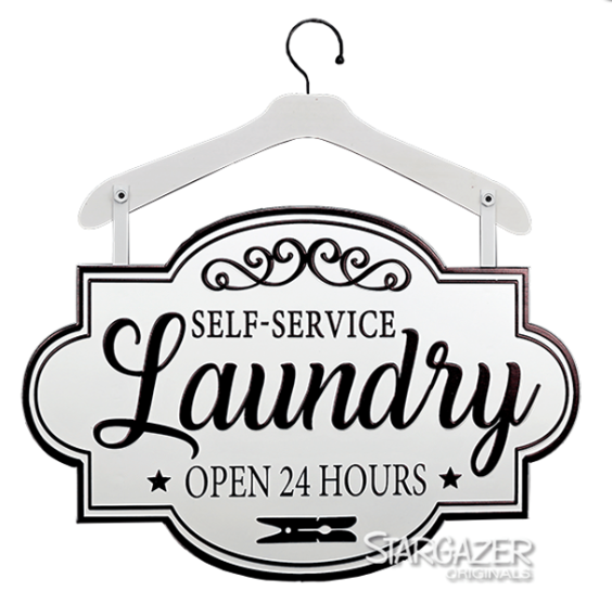 Laundry Sign with Hanger