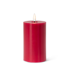 Red LED Pillar Candle