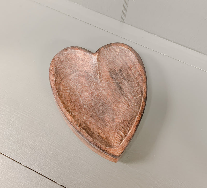 Heart Beat Wooden Tray | Burnt Brown