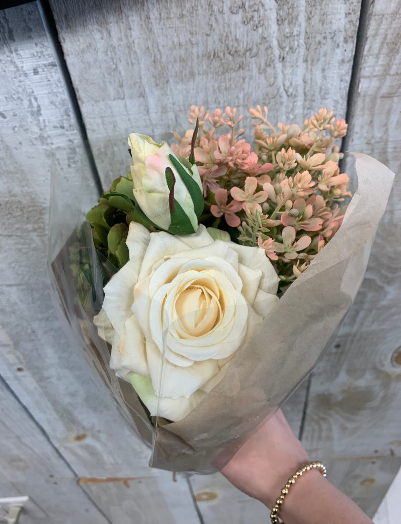 Rose Hydrangea Bouquet | Faux