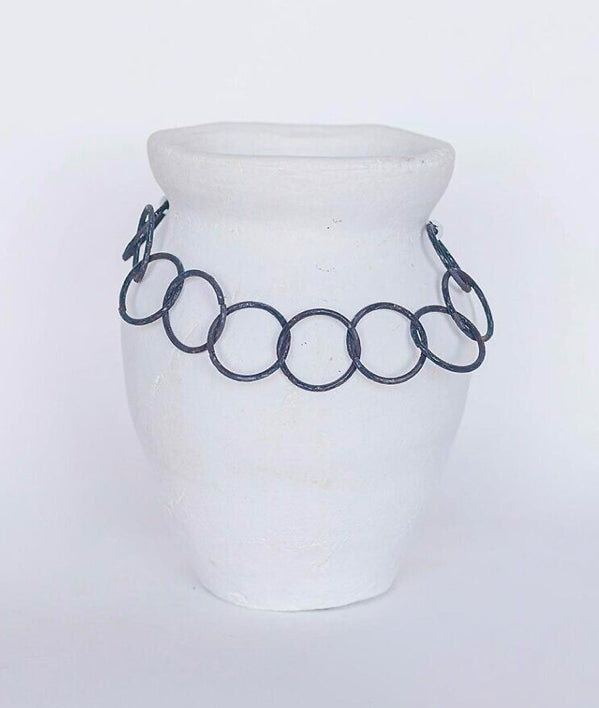 White Cement Vase