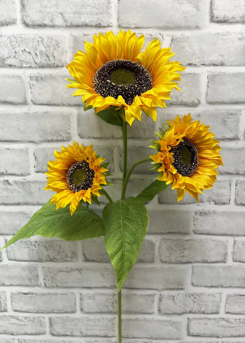 Sunflower Spray w/3 Heads | 34"