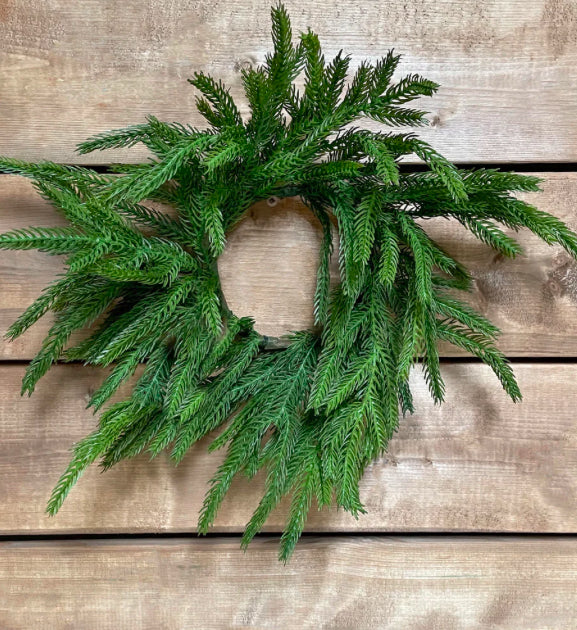 Fresh Touch Norfolk Pine Wreath | 4.5” Inside, 10” Outside
