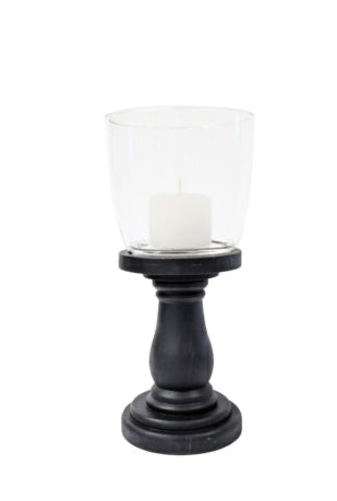 Wooden Hurricane Votive Holder