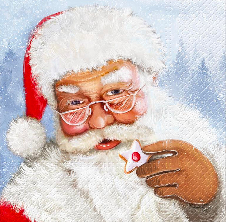 Large Santa With Gingerbread Nspkins