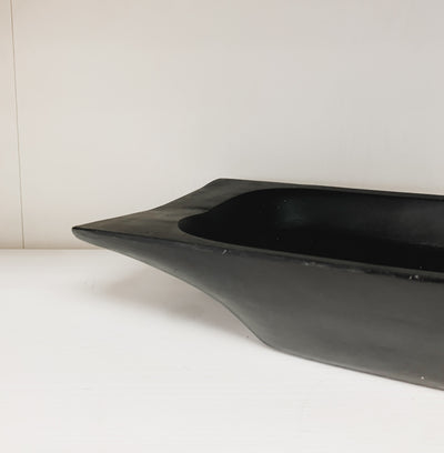 Black Rectangular Wood Bowl
