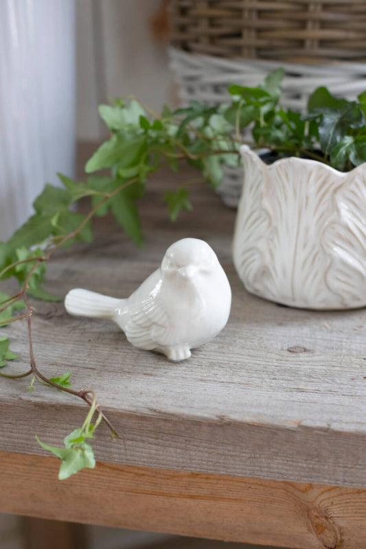 White Ceramic Birds | Set of 3