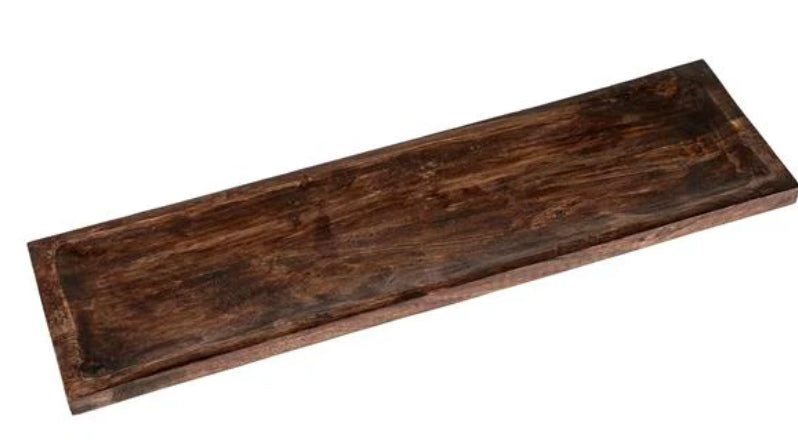 Burnt Brown Wooden Tray