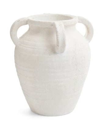 White Vase Terracotta | With Handles