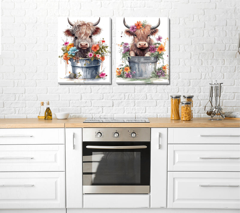 Baby Highland Cow | Set of 2