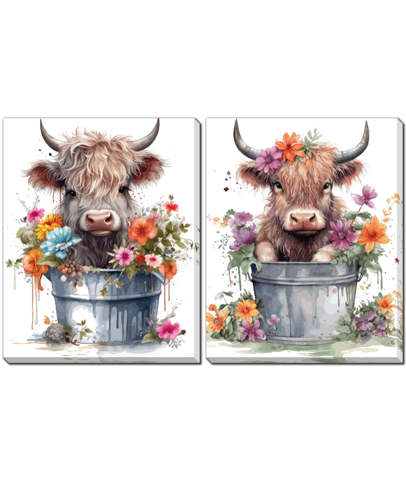 Baby Highland Cow | Set of 2