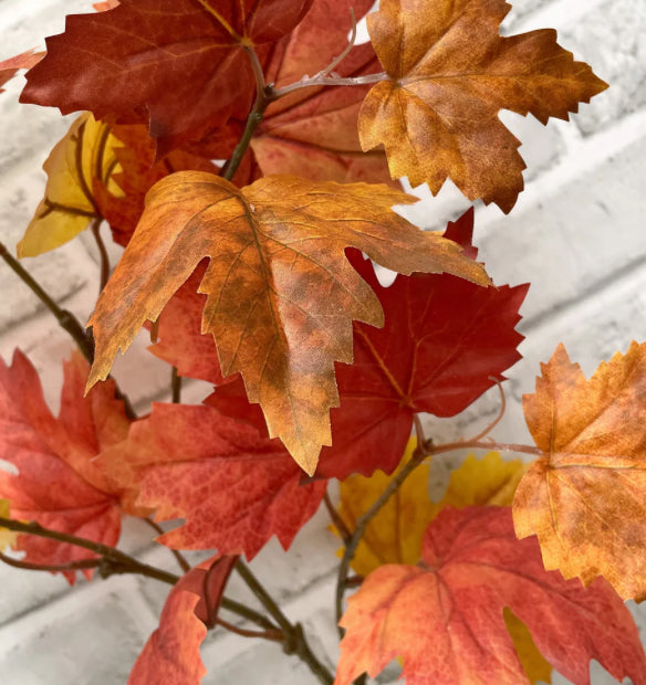 Yellow Orange Maple Leaf Spray