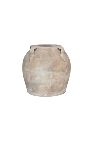 Blanc Beige Wash Vase With Handles Small