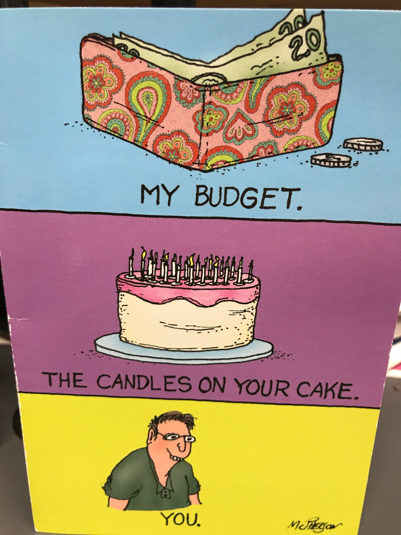 My budget| Birthday Card