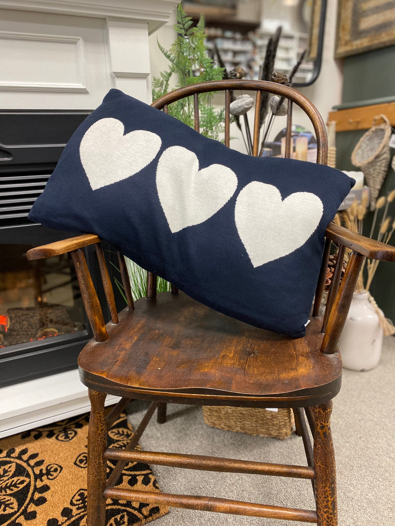 White Hearts Cushion