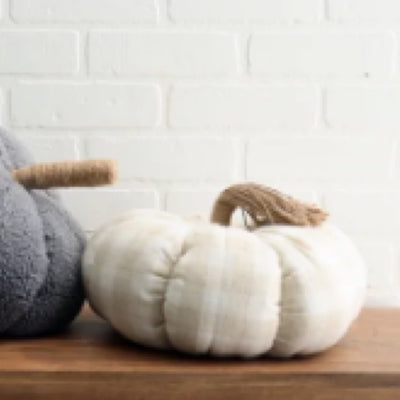 Plaid Pumpkin Shaped Cushion