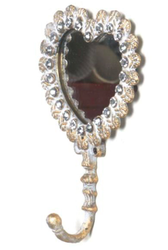 Heart Shaped Mirror With Hooks