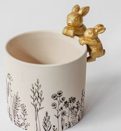 Rabbit Flower Pot Decoration