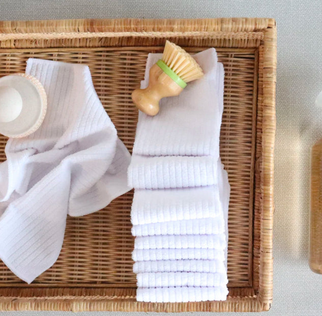 Everyday White Microfiber Dishcloths | Set of 10