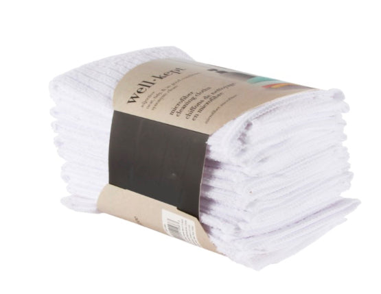 Everyday White Microfiber Dishcloths | Set of 10