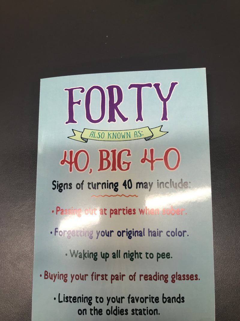 Forty|Birthday Card