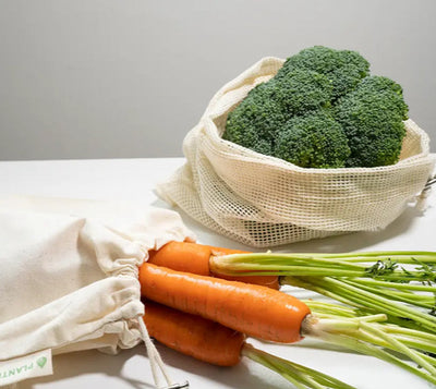 Organic Cotton Muslin Produce Bags | Set of 4