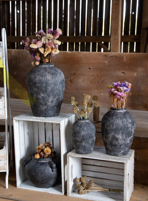 Black Terracotta Vases