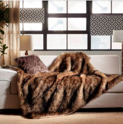Faux Fur Throw Blanket