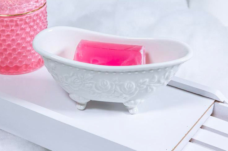 White Bathtub Soap Dish