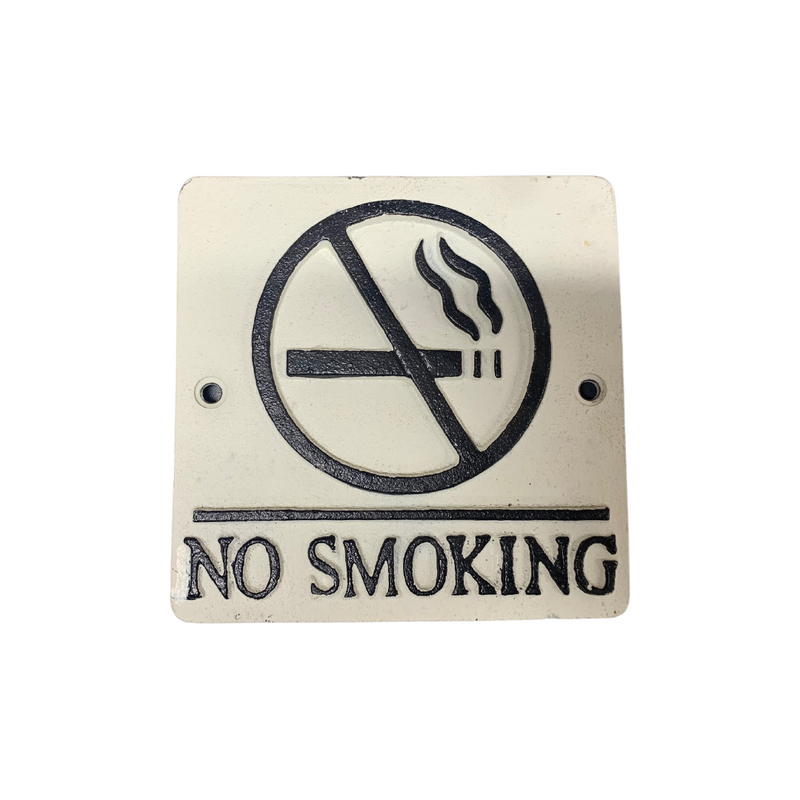 No Smoking (With Icon) | Cast Iron Sign