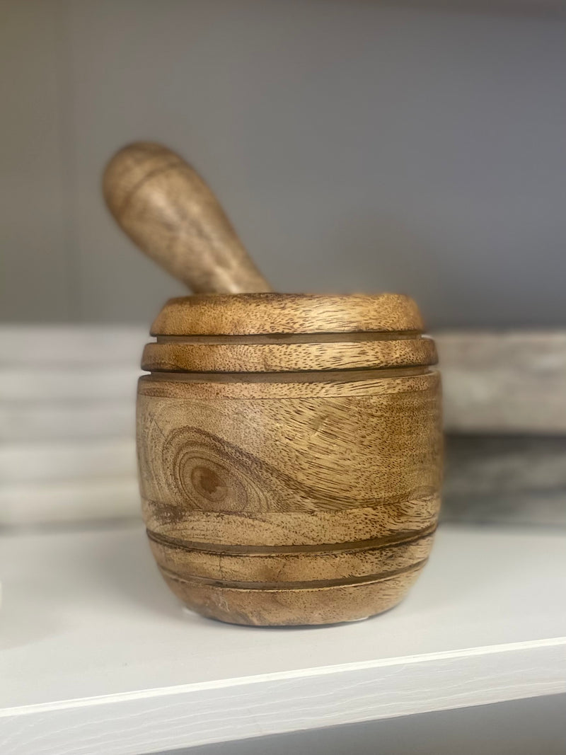Mango Wood Mortar & Pestle | 4”