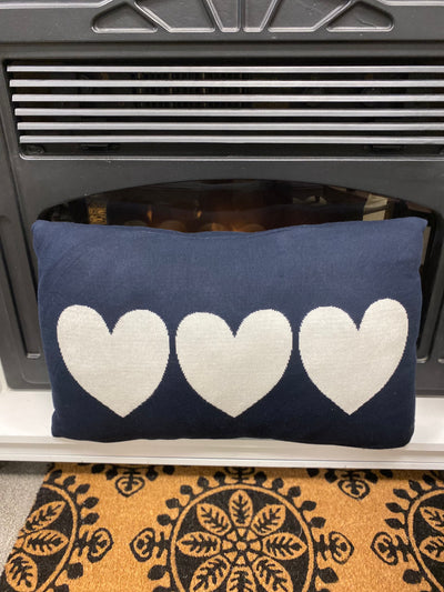 White Hearts Cushion