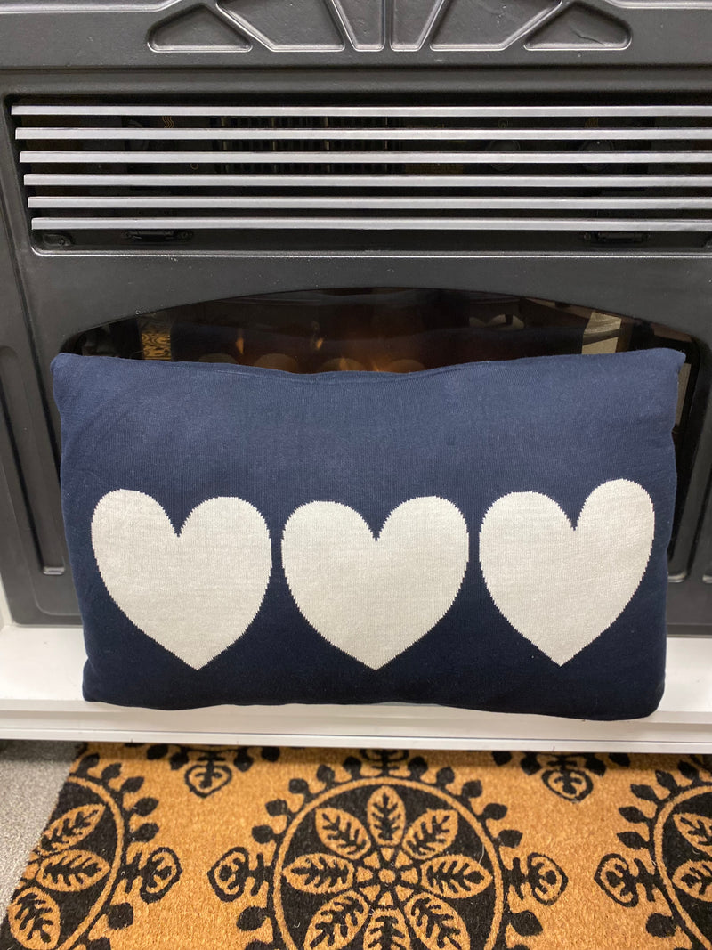 White Hearts Cushion