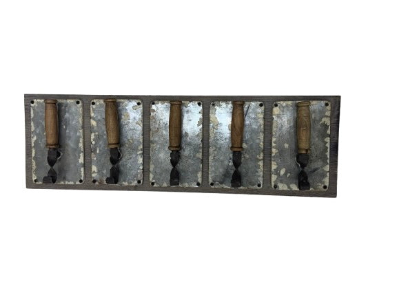 Wooden Metal Wall Hanger With Hooks