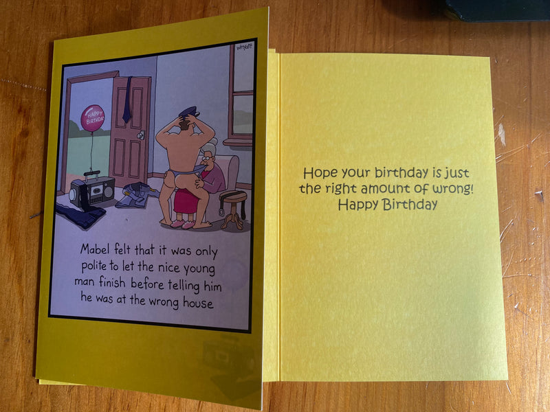 Mabel Felt That It Was Only Polite… | Birthday Card