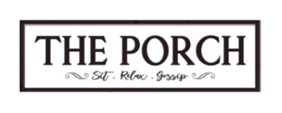 Black/White Porch Sign
