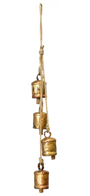 Rustic Gold Iron Bell Chimes | 18”
