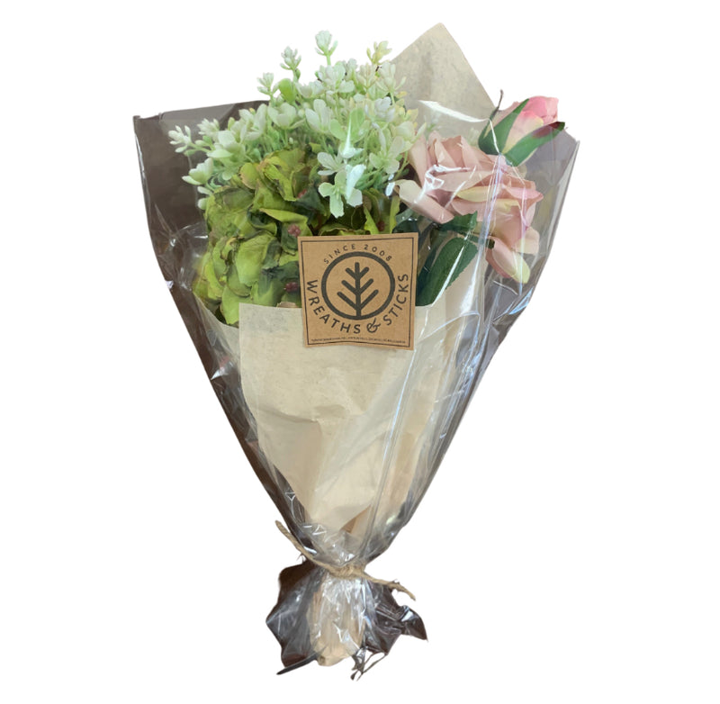 Rose Hydrangea Bouquet | Faux