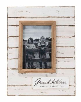Grandchildren Frame | 4 x 6 White Distressed