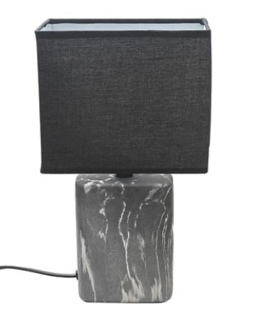 Ceramic Table Lamp With Shade | Marble