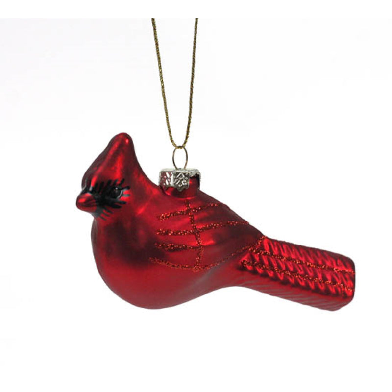 Hand Blown Glass Cardinal Ornament