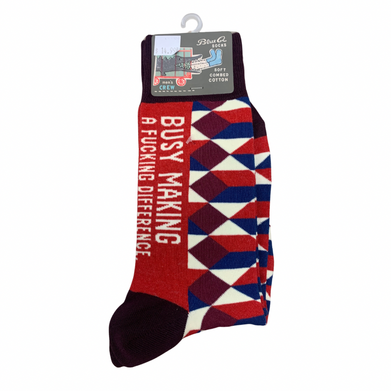 Busy Making a F*cking Difference | Mens Crew Socks