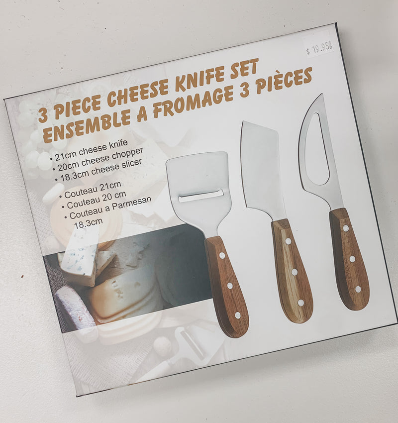 3 Piece Cheese Knife Set