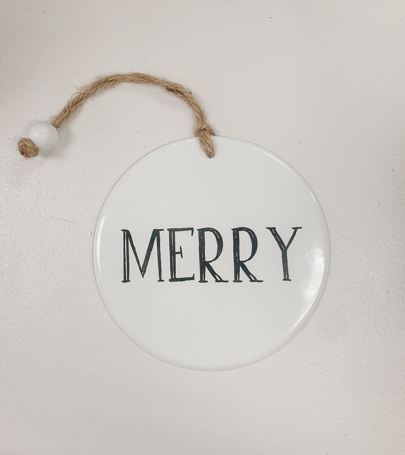 Round Merry Ornament