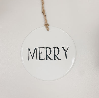 Round Merry Ornament