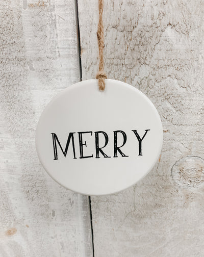 Round Merry Ornament