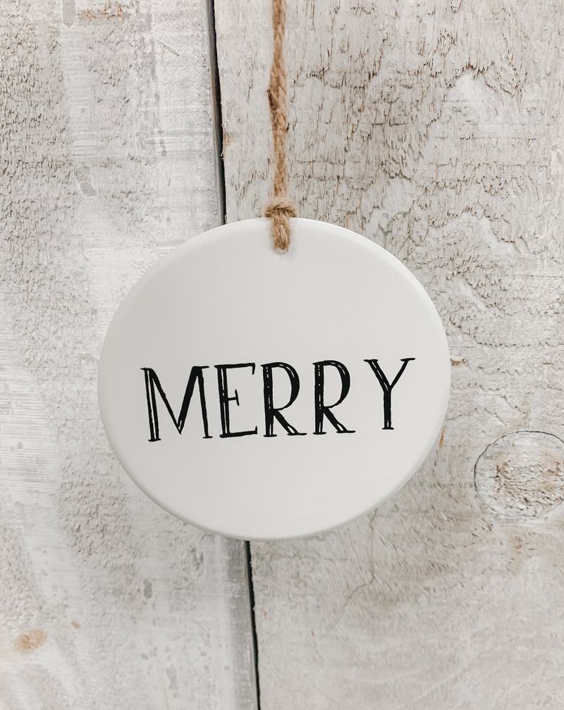 Round Merry Ornament