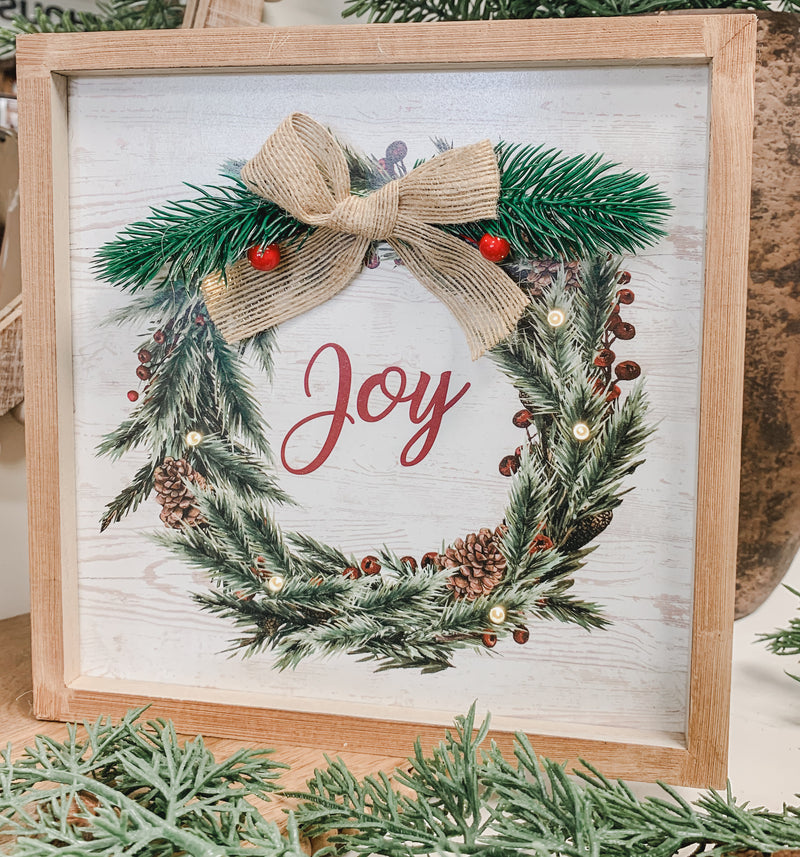 Light-up Wreath Sign