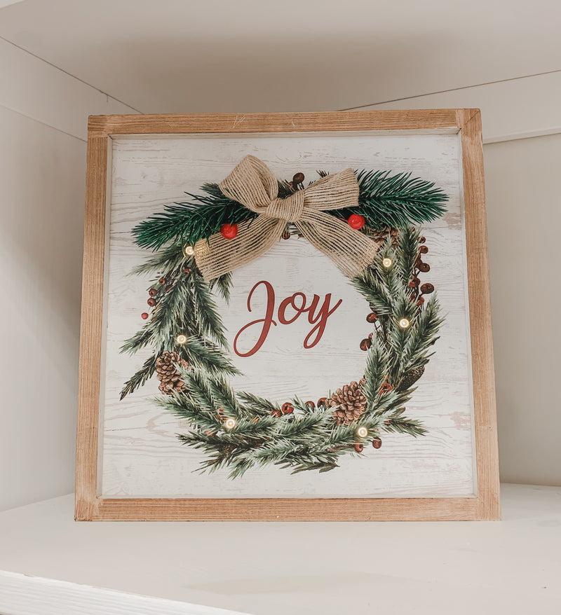 Light-up Wreath Sign
